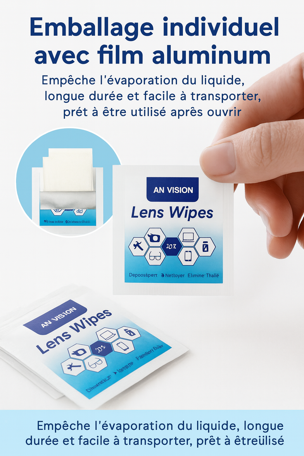 Lingettes Microfibres pour Lunettes 100 pièces
